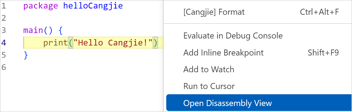 openDisassemblyView