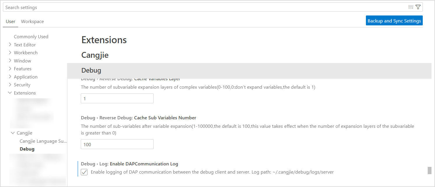 reverseDebugConfig